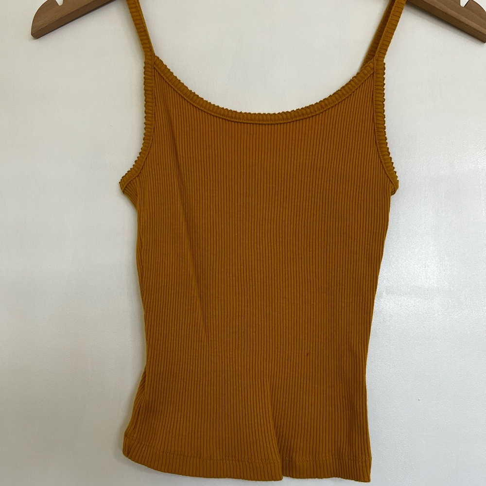 Mustard Ribbed Tank Top